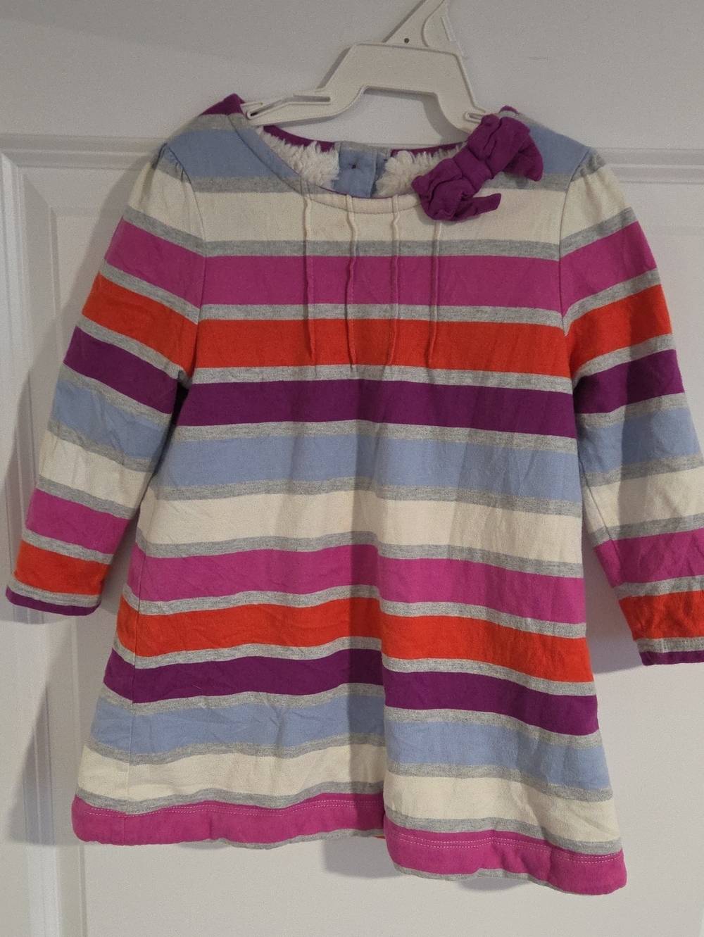Kids GYMBOREE Long Sleeve Sweater Dress in Purple, Pink, Orange & Cream